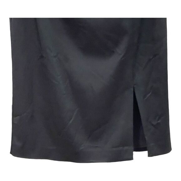 WHBM WHITEβHOUSE BLACK MARKET Mini Satin Sheath Dress Evening Wear 10 Black - Picture 9 of 9